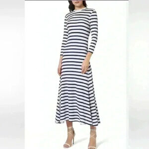 Striped Black and White Maxi Dress